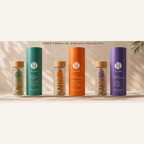 Nudora 3-Step System — Green, Orange and Purple with glass vials