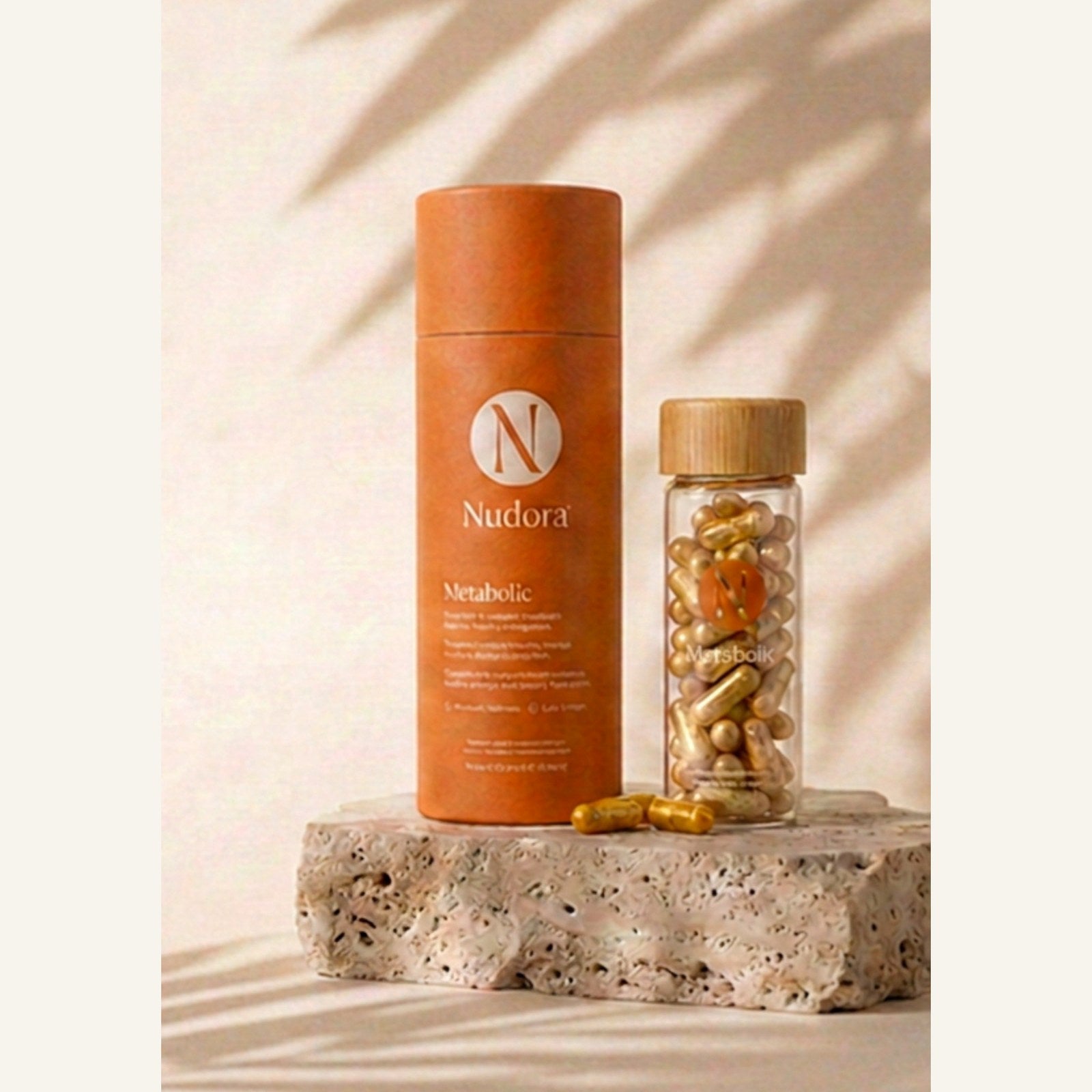 Nudora Orange Metabolic — orange tube with glass vial