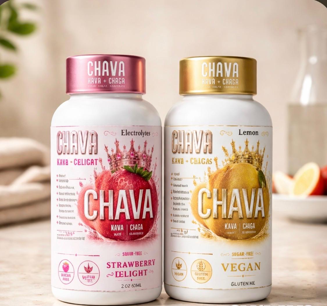 CHAVA | Step 0 Herbal Ritual Shot (Strawberry Delight & Lemon) - Focus, Relax, Rehydrate (2oz)